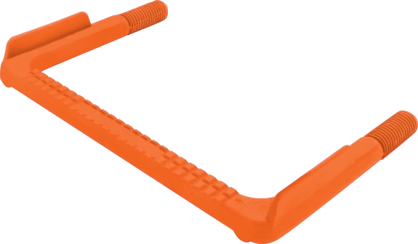 Steigbügel Form B mit seitlicher Aufkantung in der Farbe orange